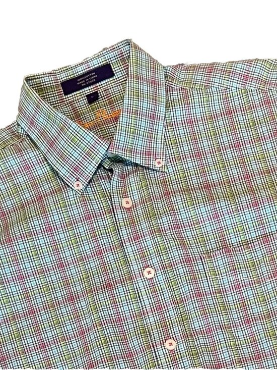 Alan Flusser Other - Alan Flusser Men’s Shirt Large Multicolor Plaid Long Sleeve Cotton Button Down